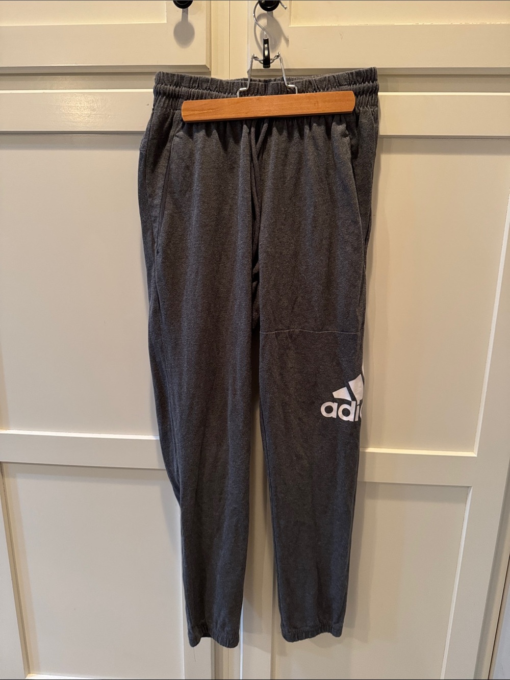 adidas Kids Dark Gray Logo Sweatpants
